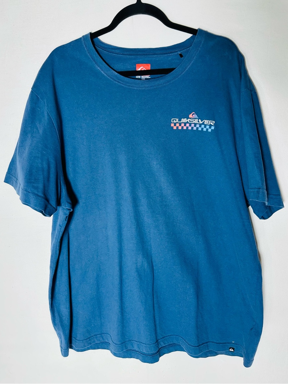 Quiksilver Blue Short Sleeve Graphic Tee XXL 100% Cotton Crewneck T Shirt